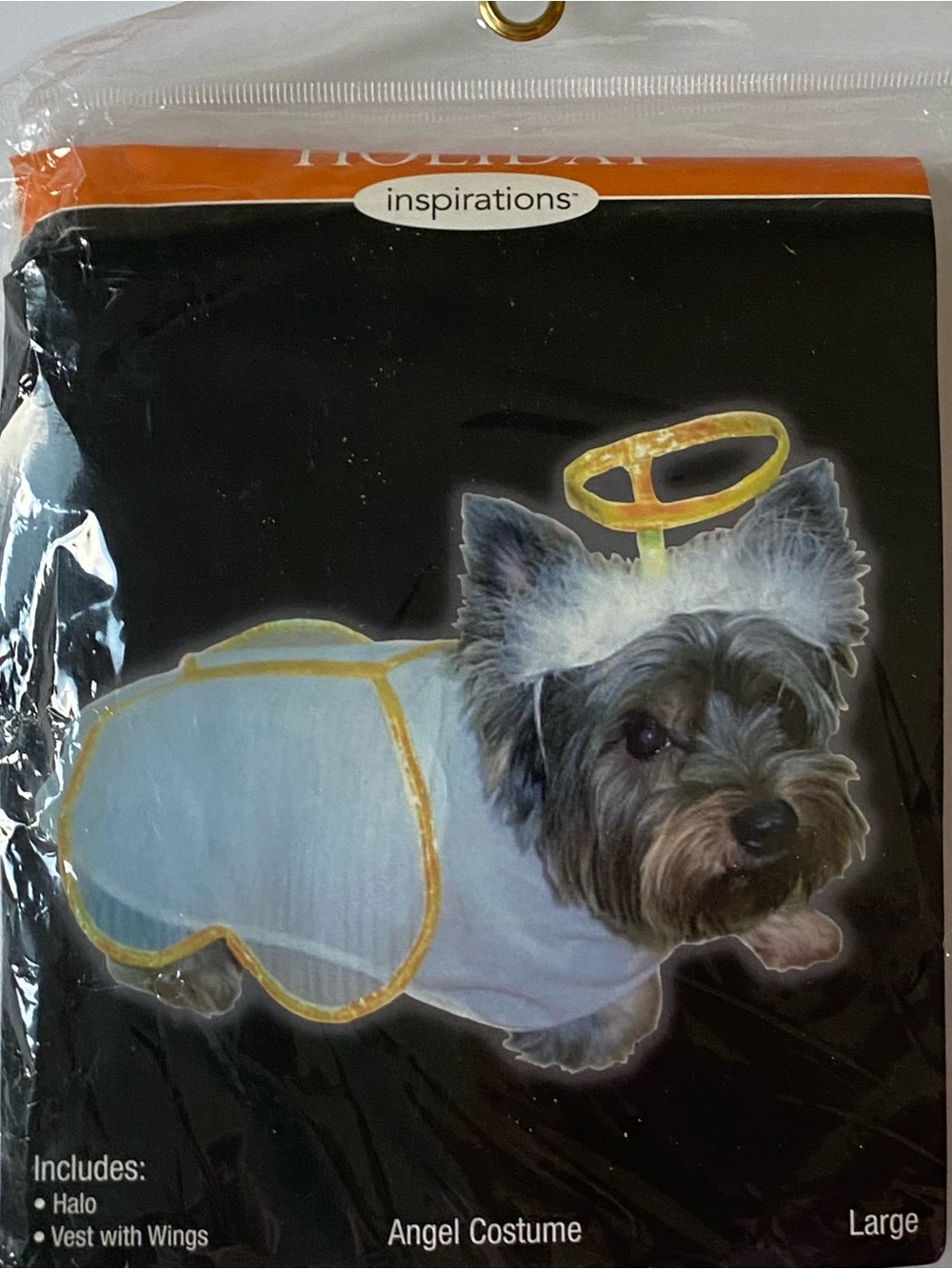 Dog Angel Costume Size Large New NWT Outfie White 17” X 16” The Pretendears